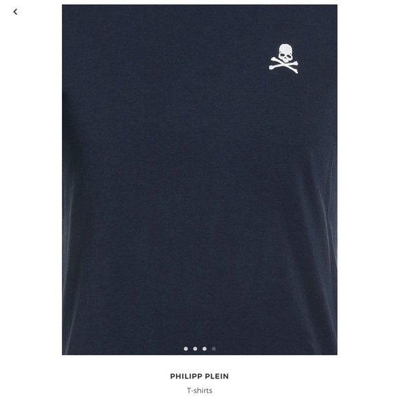 NEW Philipp Plein Navy Blue Luxury Cotton Tee - Picture 4 of 6
